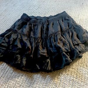 black aerie ruffle skirt